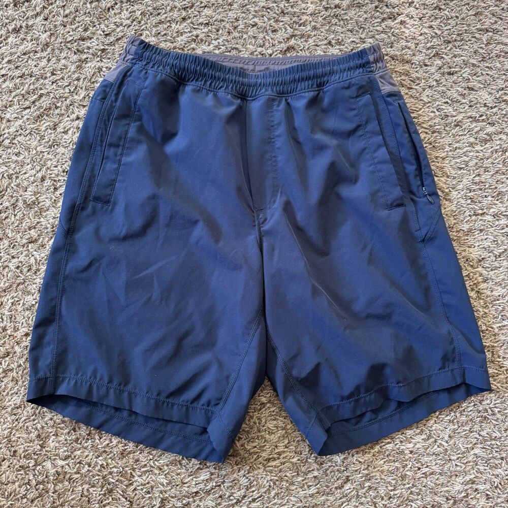 Birddogs Boom For Your Boomstick Shorts Medium Navy Blue Stretch Gym 9” *READ*
